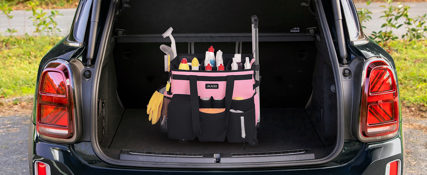 Large Rolling Cleaning Caddy Bag