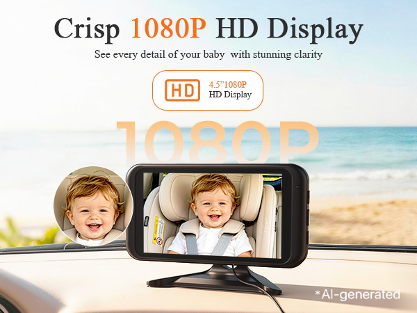 Baby Car Camera with Video Recording & Playback