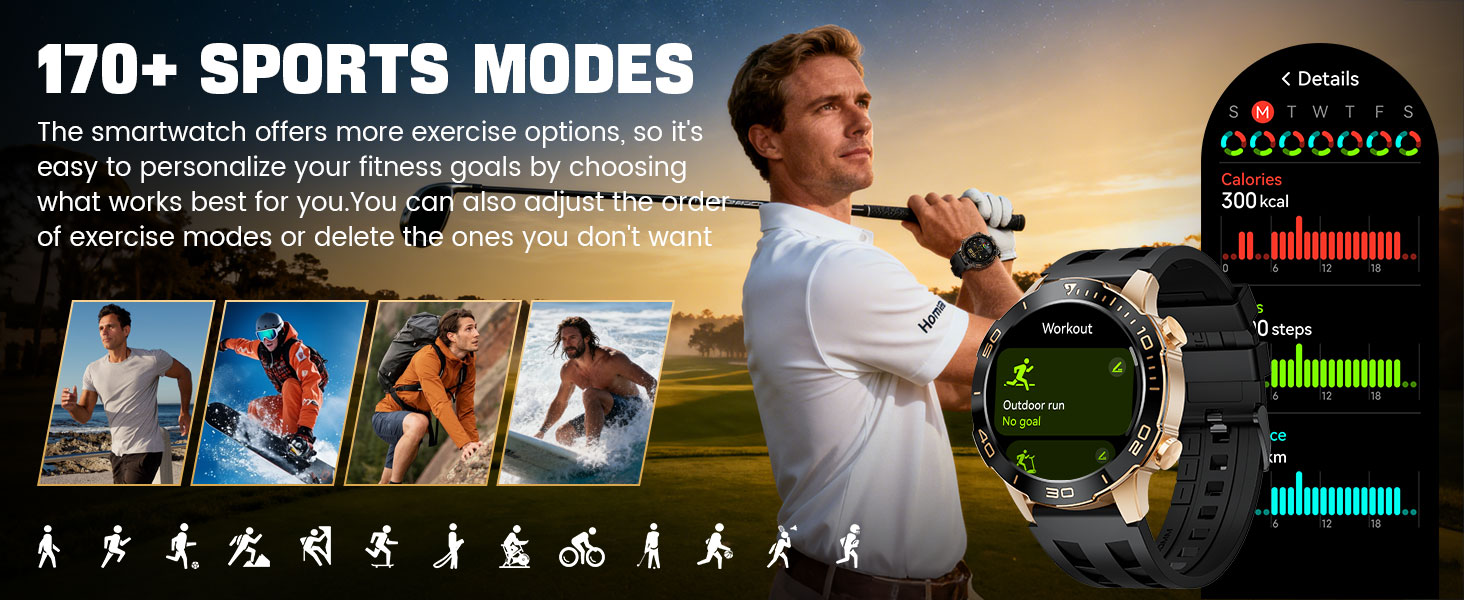 170+ Sport modes