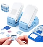 BAOFALI 2Pcs Square Stamp Punch, Layering Stamp Cutter Craft Hole Punch | 1" and 0.83" Layering S...