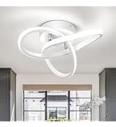 EIDISUNY LED Lamp 2 Rings Creative Personality Nordic White Black Ceiling Lighting for Entrance H...