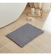 Triohero Waffle Bath Mat, Small Boho Bathroom Rugs Non Slip Washable, Ultra Soft Super Absorbent ...