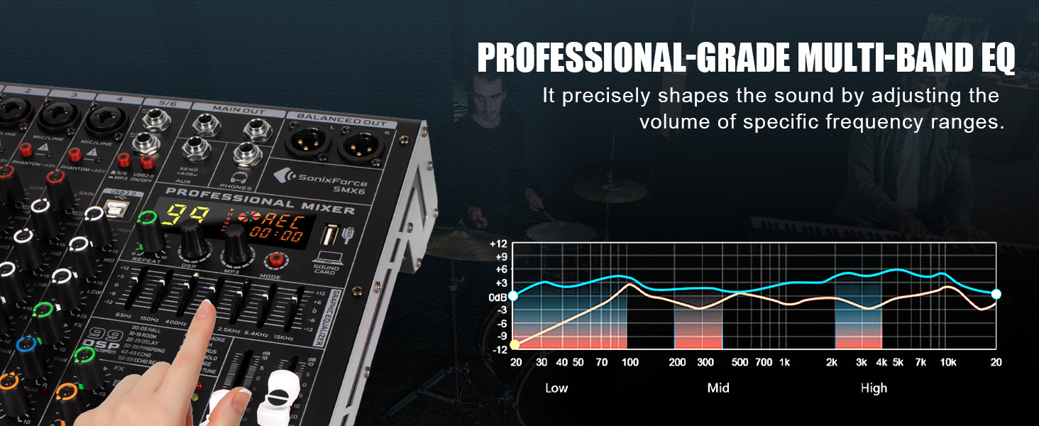 sound mixer board xlr mixer mezcladora para dj consola dj audio recording mixers
