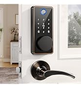Keyless Entry Door Lock with 2 Lever Handles, Electronic Keypad Deadbolt, Auto & One Touch Lock,S...