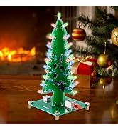 MiOYOOW LED Christmas Tree Soldering Kit, Colorful RGB Flashing Christmas Soldering Project 3D Xm...
