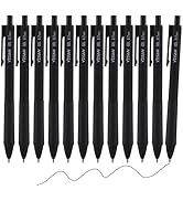 YISAN Black Gel Pens 12 Pack,Black Ink Pens Fine Tip 0.7 mm,Journal Pens Fast Dry,Retractable,Smo...