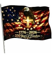 2026 New 250 Anniversary Decor Flag 4th of July Patriotic Flags For Outside 3x5 Ft, Double Sided ...