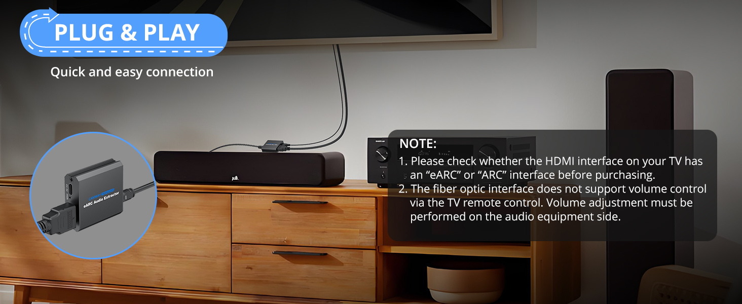 eARC ARC to Optical Audio Extractor