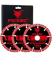 FOXBC 4-1/2 inch Diamond Multi-Purpose Saw Blades for Angle Grinder, Heavy Duty Cut-Off Disc for ...