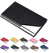 Padike Business Card Holder, PU Leather & Stainless Steel Multi Card Case for Men & Women, Name C...