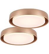 LUTEC 2 Pack Flush Mount Ceiling Light, 13in 23W Dimmable LED Ceiling Lights, 3000K Daylight, 300...