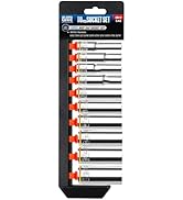 pgroup 10PCS 1/2” Drive Deep Socket Set, SAE (3/8"-15/16"), 6-Point, Cr-V Steel, Chrome Plated So...