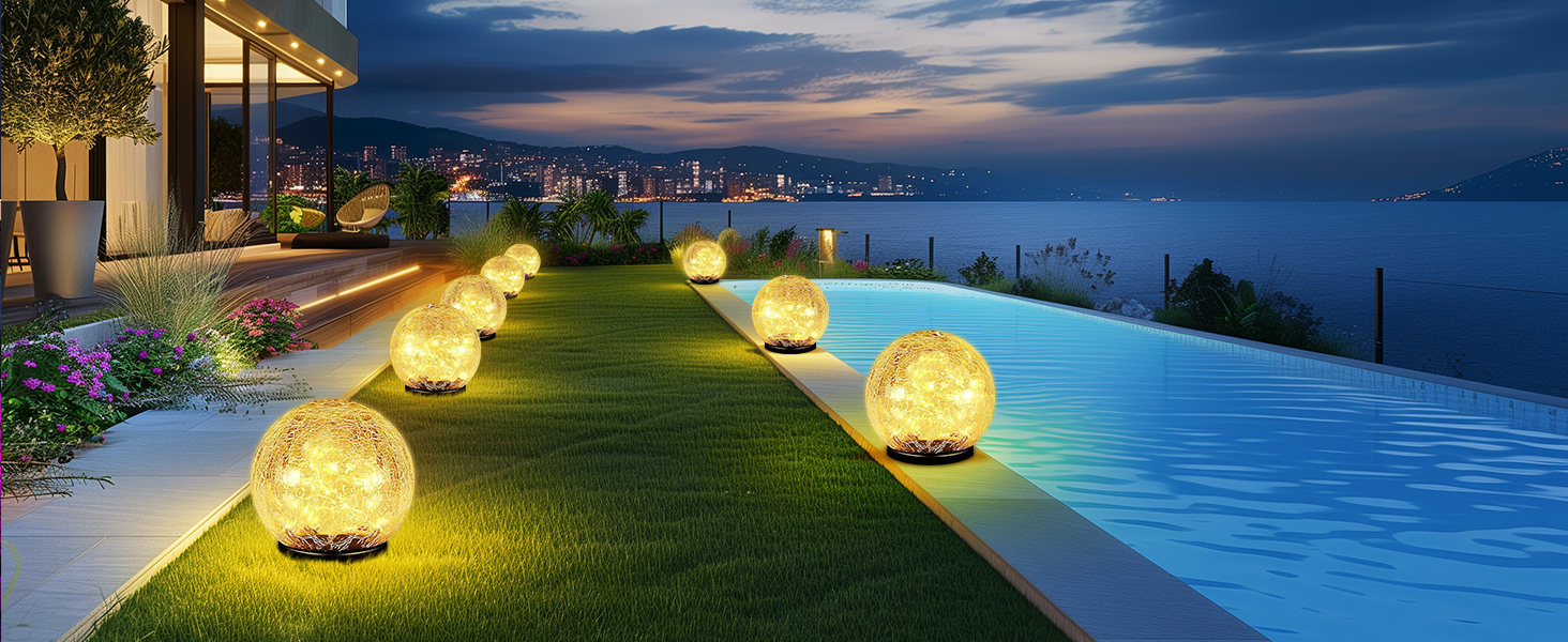 Garden Solar Ball Lights Outdoor Waterproof