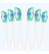 COSLUS Electric Toothbrush Replacement Heads: Compatible with C40 (DY-108Pro), 6 Pack with W-Shap...