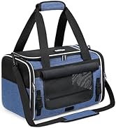rabbitgoo Cat Carrier Soft, Pet Bag with Rollable Flap for Anxious Kittens, Travel Safe for Car A...