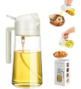 OURCABECUE Oil Dispenser Sprayer Bottle for Kitchen, 2 In 1 Olive Oil Dispenser Bottle for Cookin...