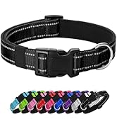 PenSeepet Reflective Dog Collar Padded with Soft Neoprene Breathable Quick Release Basic Dog Coll...