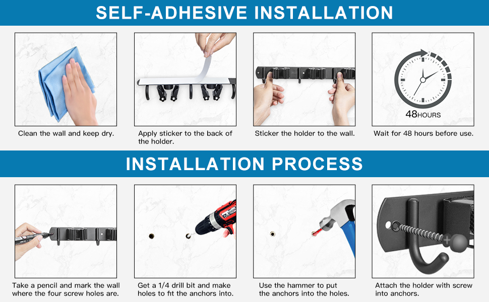 broom hanger wall mount