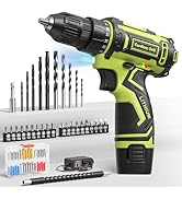Cordless Drill Set,12V Power Drill Driver 3/8" Keyless Chuck with 42 Acessories, Built-in LED Lig...