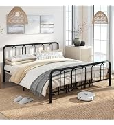 Giantex Full/Queen Size Bed Frame with Headboard, 14-Inch Heavy-Duty Metal Platform Bed with Nois...
