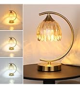Shenmoyl Tulip Table Lamp with 5200mAh Battery & Touch Control, Cordless Lamp with 3 Color Temper...