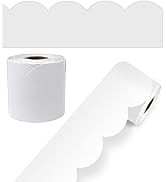 Carson Dellosa 65ft Modern White Bulletin Board Borders, Roll of Scalloped Border Trim, Bulletin ...