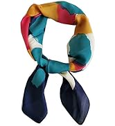 FONYVE Silk Feeling Scarf Medium Square Satin Head Scarf for Women 27.5 × 27.5 inches
