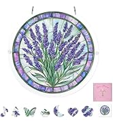 Acrylic Puzzle Suncatcher, 83 Pieces Lavender DIY Acrylic Sun Catcher Puzzle Kit for Doors Garden...