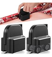 LIZAAL 2-Pack Wrapping Paper Cutter with Wheels | Straight Line Gift Wrap Cutter for Birthday and...