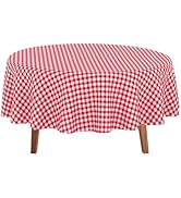 JHDZDHY 10 Pack Premium Disposable Plastic Tablecloth 84" Round Table Cover for Birthdays Wedding...