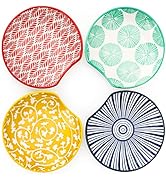 KitchenTour Ceramic Spoon Rest, 4.7 inch Coffee Spoon Holder for Kitchen Counter, Spoon Rest for ...