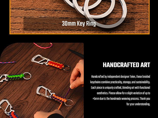 handmade paracord keychain