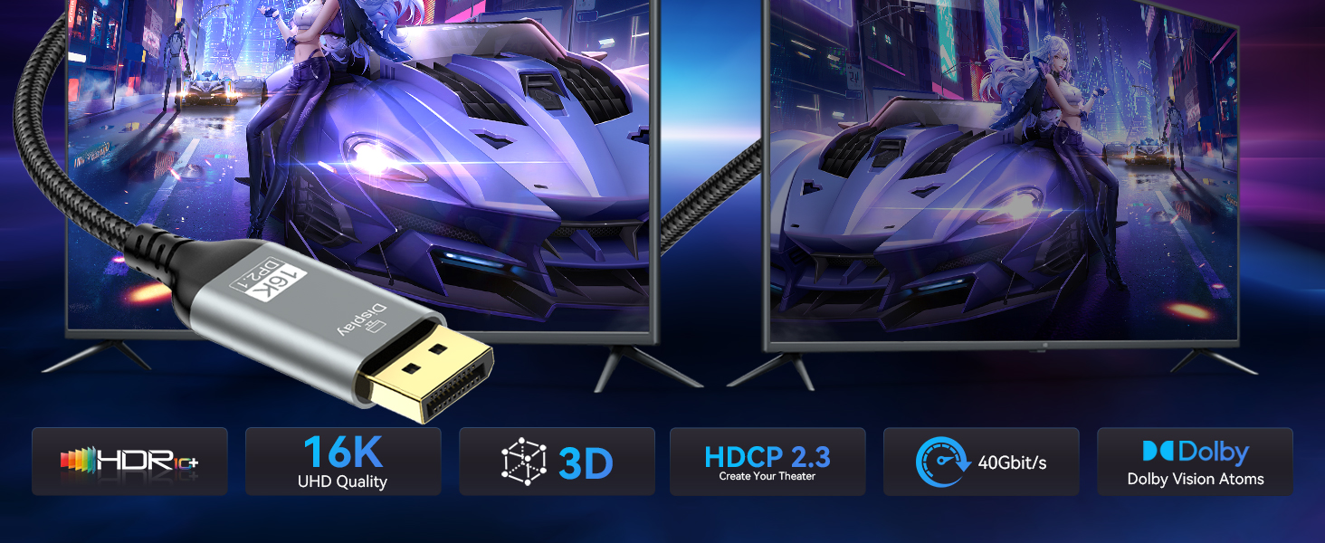 usb c to displayport cable 2.1