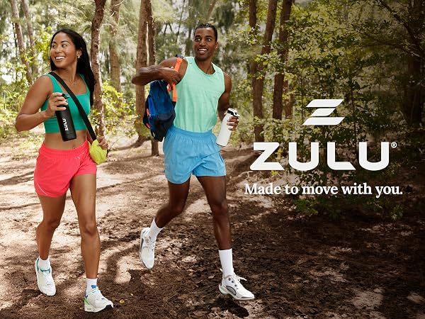 ZULU Ace stainless steel insulated water bottle with removable base for easy cleaning