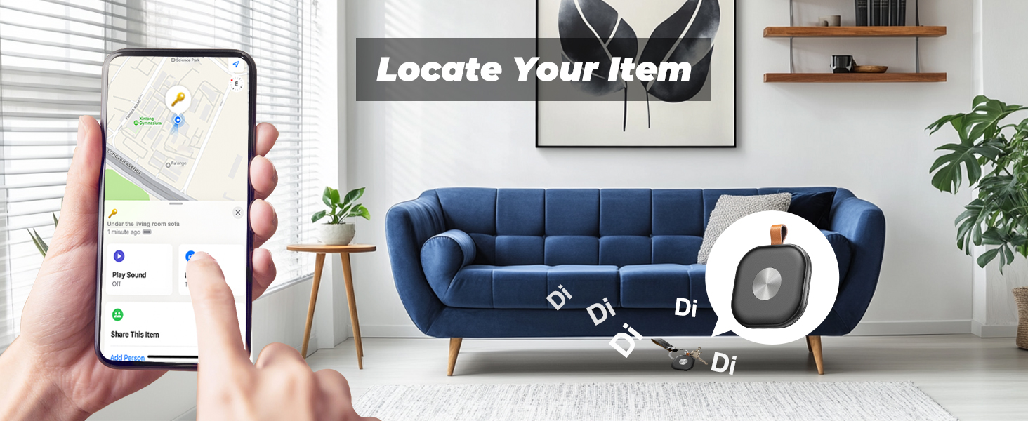 tracker tag iOS only key finder locator sound luggage tracking tags suitcases worldwide replaceable