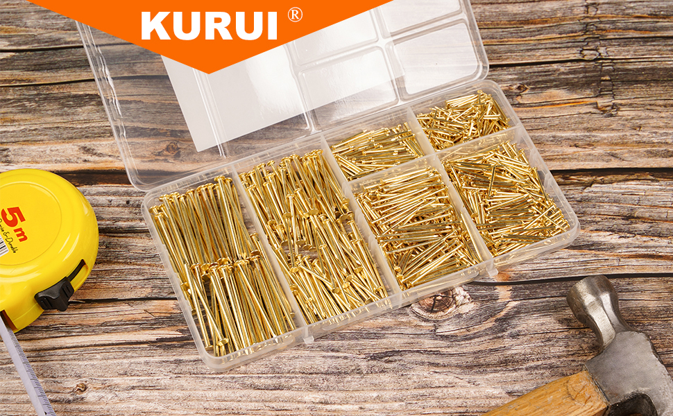 700pc Gold Nails 1