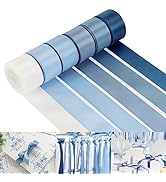 HUIHUANG Dusty Blue Ribbon Set Double-Faced Satin Ribbon 1 inch Dusty Blue Wedding Ribbons for Fl...