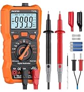 Proster Digital Multimeter 6000 Count - TRMS Auto Range NCV Detector DC AC Voltage Current Meter ...