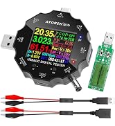 USB C Power Meter USB Tester, USB Multimeter 3.6-32V 0-5A Voltage Current Capacity Amp Volt Voltm...