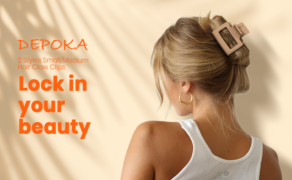 Depoka 2 styles small hair claw clips