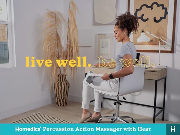 woman with hand held massager