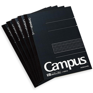 KOKUYO Campus Notebook, Business Type, Grid 5mm Ruled, Semi-B5, 40 Sheets, Black Cover (NO-4S5-D)
