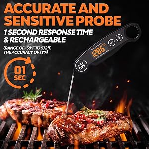 Rechargeable Kitchen Cooking Thermometer