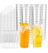 LDHHYH 100 Pack 3 oz / 90 ml Mini Dessert Cups with Lids & Spoons, Mini Round Dessert Shooter Cup...