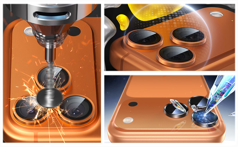 iPhone 17 Pro Max/iPhone 17 Pro Lens Protector with 9H Scratch-Resistant Durability