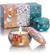 AGOL 2 Pack Aromatherapy Candles, 2.5 oz Christmas Candle, Soy Scented Candle for Christmas, Than...