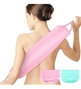 Back Scrubber for Shower,WOVTE 2 Pack Stretchable Nylon Exfoliating Body Scrubber Washcloth Towel...