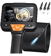 50FT Endoscope Camera with Light -IP67 Waterproof Borescope Inspection Camera with 4.3" IPS Scree...
