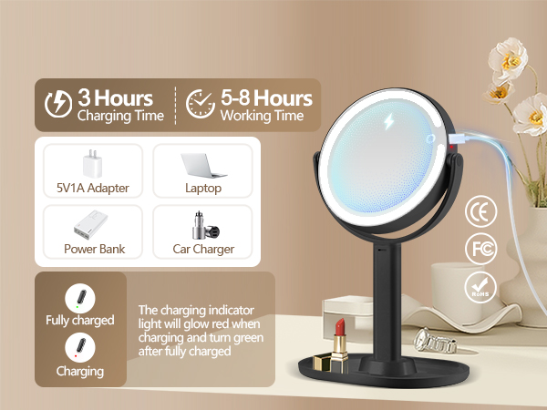 travel mirror with magnification