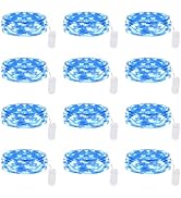 Lakumu 12 Pack Fairy Lights Battery Operated -7FT 20LED String Lights Silver Wire Firefly Starry ...